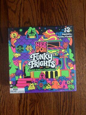Schylling NeeDoh 13 Squishy Funky Frights Squish-O-Ween Countdown Halloween Toy